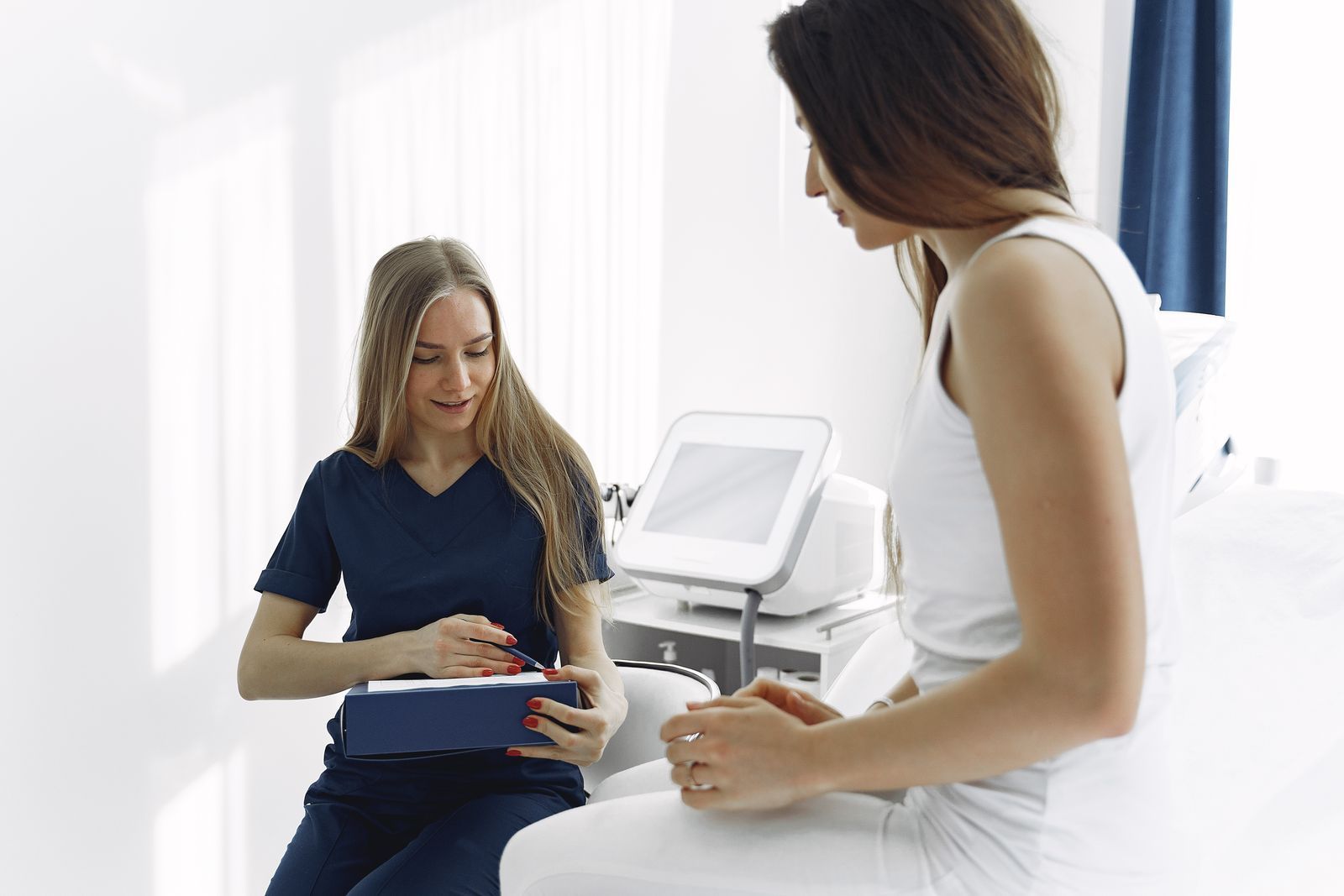A Clearview Clinic GP in conversation with a patient during a consultation