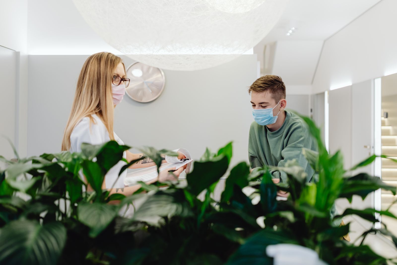 Patients waiting comfortably in the Clearview Clinic reception