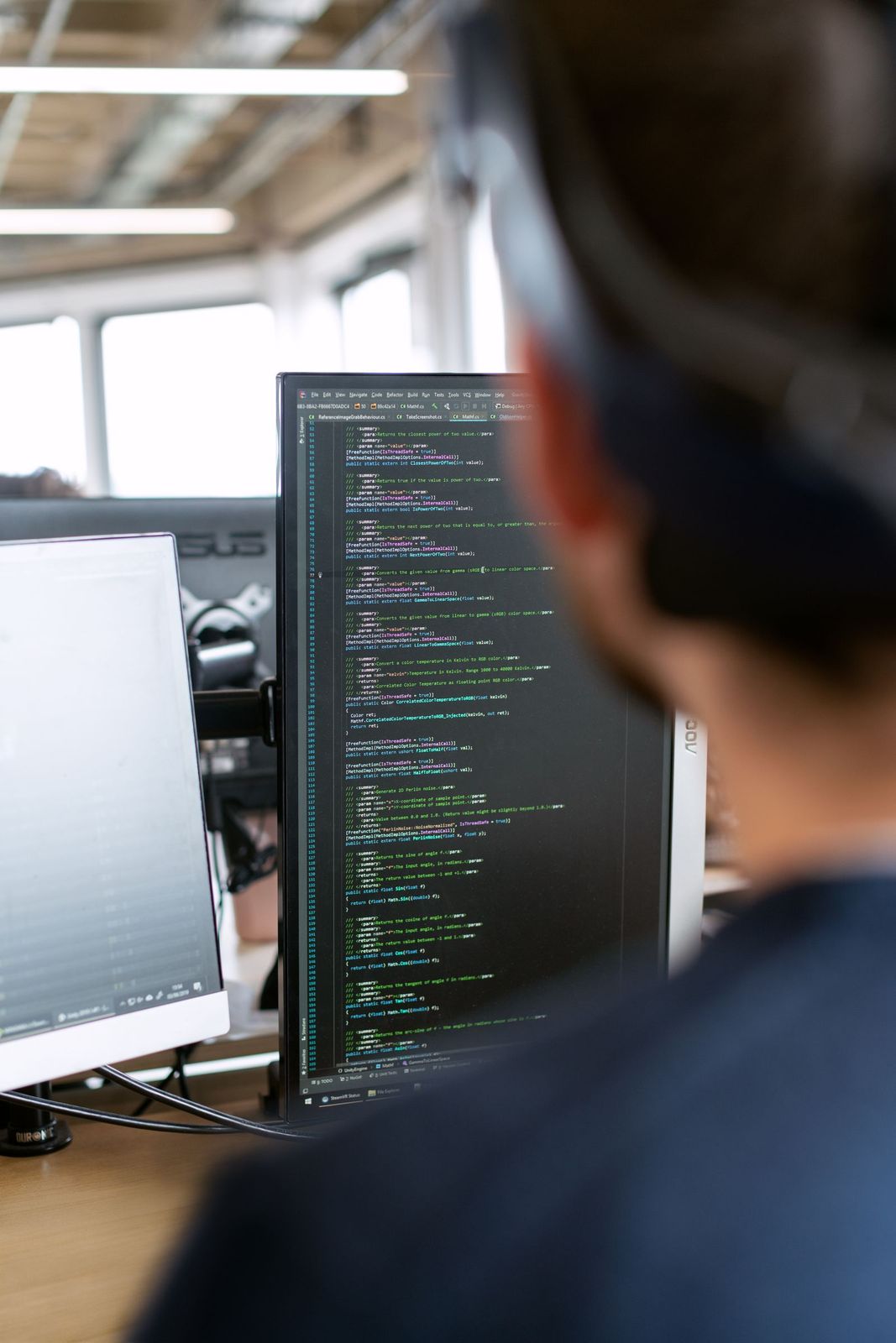 A Nexis service desk engineer working through an escalated ticket at the Leeds operations centre