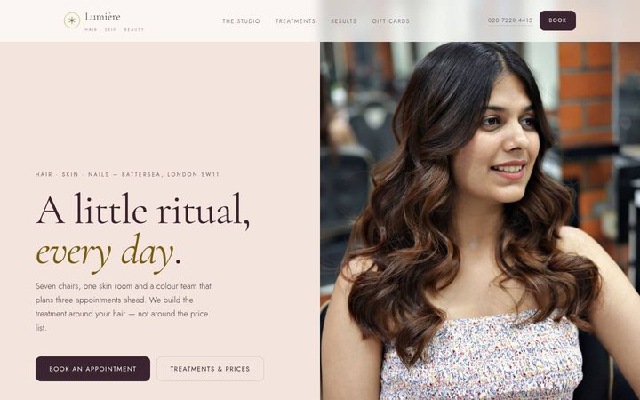 Lumière Studio homepage